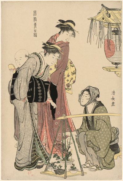Köpa krukväxter, från serien "A Brocade of Eastern Manners (Fuzoku Azuma no nishiki)" av Torii Kiyonaga