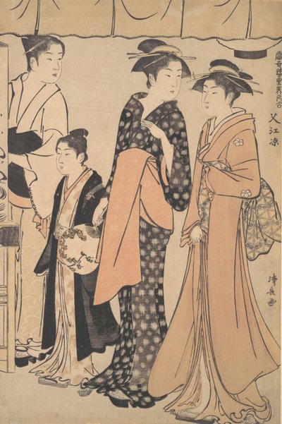 Avkylning vid Nakazu, 1782. av Torii Kiyonaga