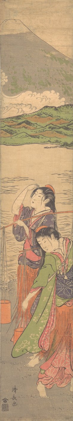 Dance of the Beach Maidens, sent 1700-tal. av Torii Kiyonaga