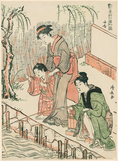 Fiske, från serien "A Set of Ten Beautys in Flowerlike Styles (Enshoku hana fuzoku ju awase)" av Torii Kiyonaga