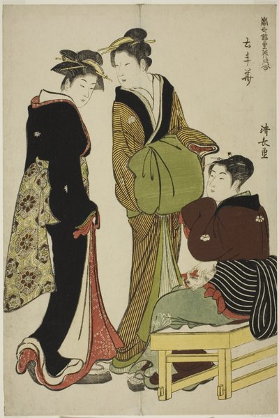 Blommor i Doteshita-distriktet av Torii Kiyonaga