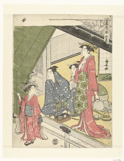 Den nya Yoshiwara Shin Yoshiwara (titel på objekt) Tio sommarscener i den östra huvudstaden (serietitel) Azuma natsu jukkei (serietitel på objekt) av Torii Kiyonaga
