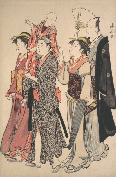 Ichikawa Danjuro V och hans familj, 1782. av Torii Kiyonaga