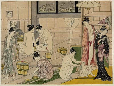 Kiyonaga badhus kvinnor av Torii Kiyonaga
