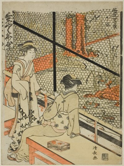 Shitaya, från serien "Ten Scenes of Teahouses (Chamise jikkei)" av Torii Kiyonaga