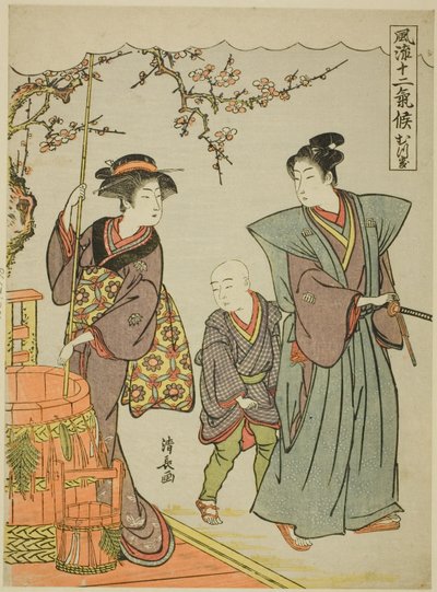 Den första månaden (Mutsuki), från serien "Fashionable Twelve Seasons (Furyu juni kiko)" av Torii Kiyonaga