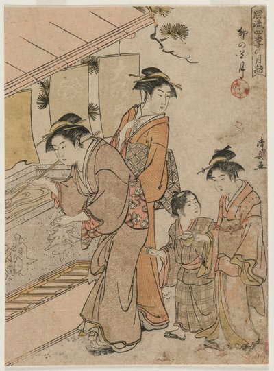 Den fjärde månaden (från serien Fashionable Monthly Visits to Temples in the Four Seasons) av Torii Kiyonaga