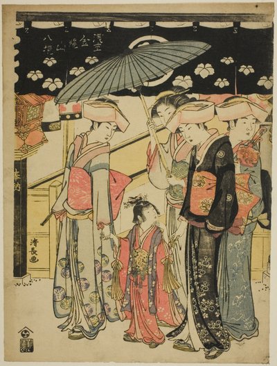 Nakamise Shopping Street, från serien "Eight Precincts of the Kinryuzan Temple in Asakusa (Asakusa Kinryuzan hakkei)" av Torii Kiyonaga