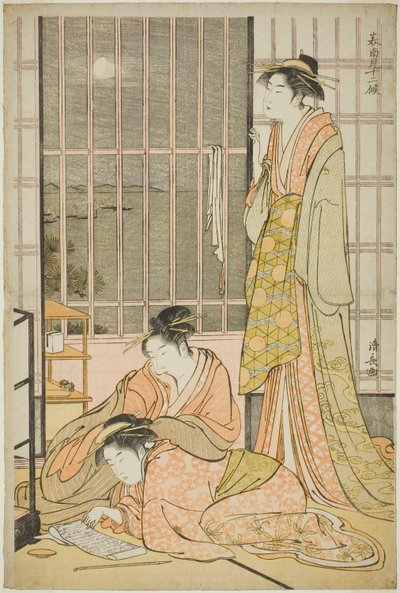 Den nionde månaden, från serien "Tolv månader i söder (Minami juni ko)" av Torii Kiyonaga