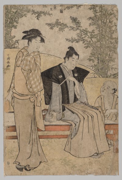Two Lovers (från serien Brocades of the East in Fashion) av Torii Kiyonaga