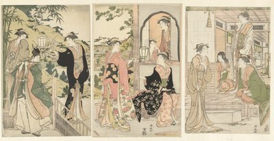 Yoshitsune serrenader Joruri hime av Torii Kiyonaga