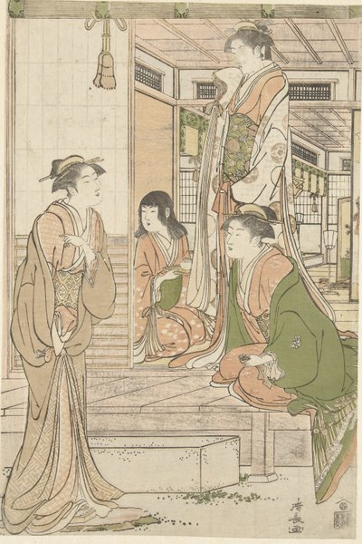 Yoshitsune serenade Joruri hime. av Torii Kiyonaga