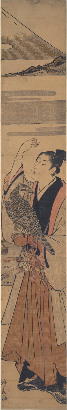 Ung falkonerare av Torii Kiyonaga