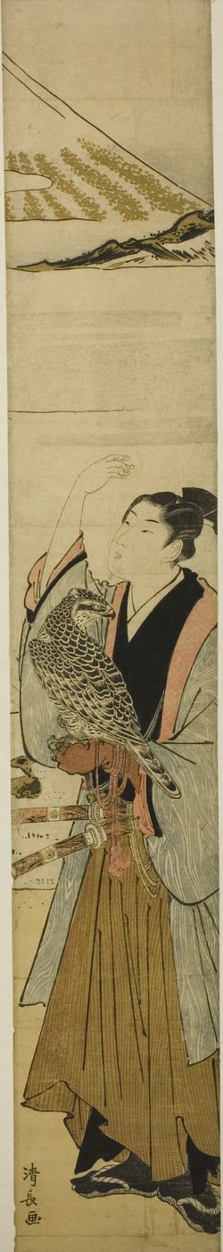 Ung man med symboler för den första drömmen på det nya året av Torii Kiyonaga