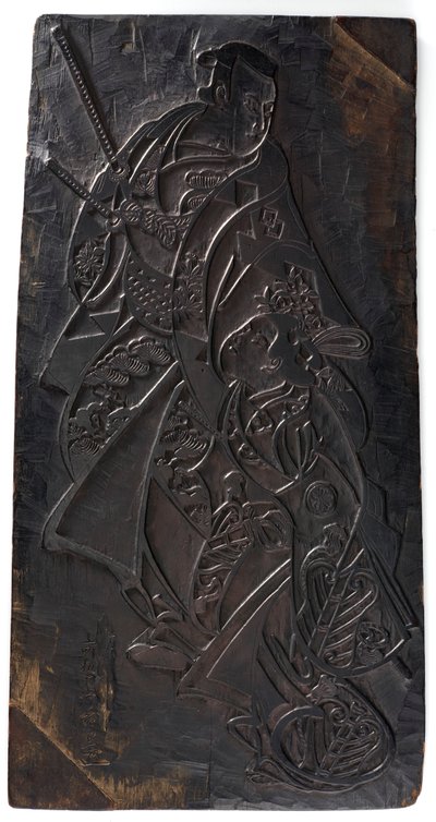 Design av två figurer, en man och en flicka, Edo-period, ca.1685-1729. av Torii Kiyonobu I