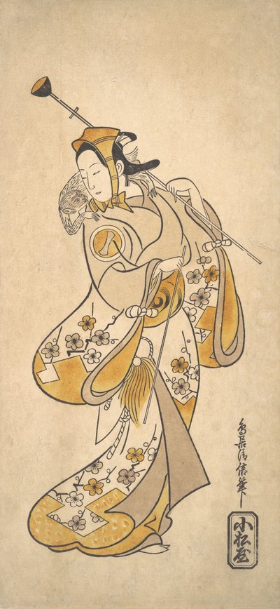 Ichikawa Monnosuke Som en apa mawashi eller en apa bok man, va? 1720-25. av Torii Kiyonobu I