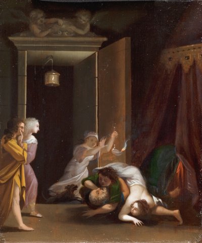 Paris och Helena Förvånad av Menelaos av Toussaint Gelton