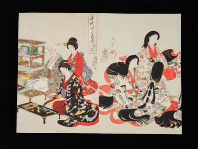Chiyoda inre palats av Toyohara Chikanobu