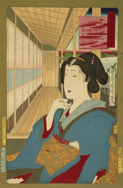 Geisha av Toyohara Kunichika