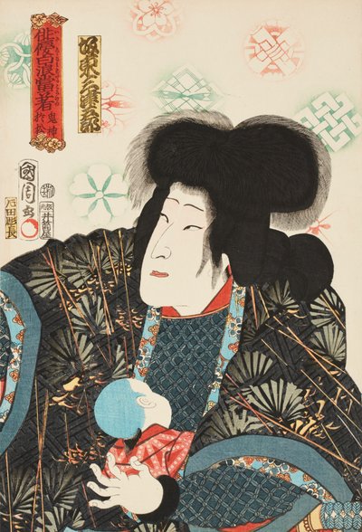 Skådespelaren Bandō Mitsugorō som den onda Omatsu, Kijin Omatsu av Toyohara Kunichika