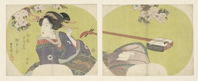 Courtesan och shamisen The Modern Twelve Months (serietitel) Imayo junikagetsu (serietitel på objekt) av Toyokuni (II) , Utagawa