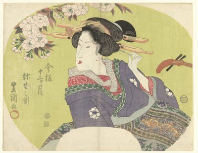 Courtesan och shamisen The Modern Twelve Months (serietitel) Imayo junikagetsu (serietitel på objekt) av Toyokuni (II) , Utagawa
