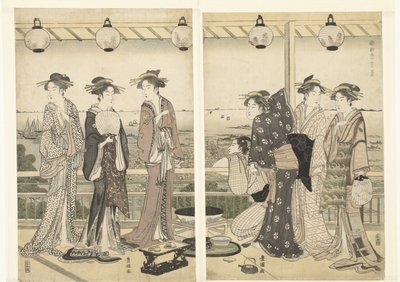 Sommar scen Natsu kei (titel på objekt) De fyra årstiderna i söder (serietitel) Minami shiki (serietitel på objekt) av Toyokuni (II) , Utagawa