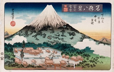"Clearing Weather, Enoshima", , från serien "Åtta vyer över kända platser" av Toyokuni II