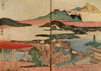 Mount Ogura och Ujifloden, 1824, 1924. av Toyota Hokkei
