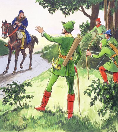 Robin Hood, från "Peeps into the Past", publicerad c.1900 av Trelleek