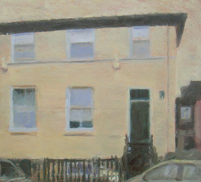 En plats att bo på 1, 2010 (olja på plywood) av Trevor Burgess
