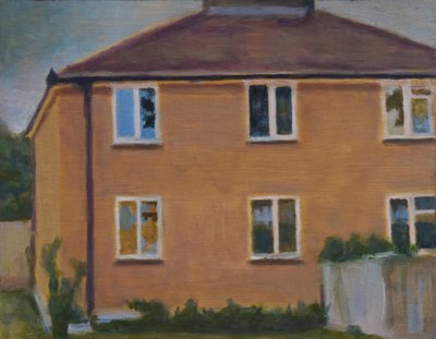 En plats att bo på 37, 2012 (olja på plywood) av Trevor Burgess