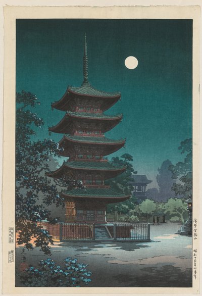 Skisser över kända platser i Japan: Asakusa Kinryūzan-templet av Tsuchiya Kōitsu