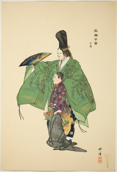 Hyakuman, från serien "One Hundred No Dramas (Nogaku hyakuban)" av Tsukioka Kogyo