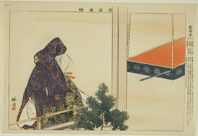 Iyogu, från serien "Pictures of No Performances (Nogaku Zue)" av Tsukioka Kogyo