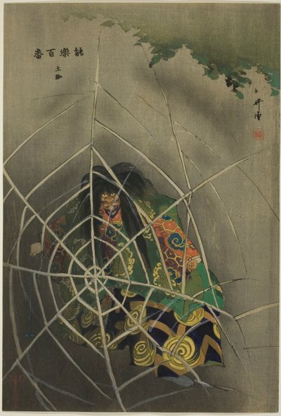 Tsuchi-gumo, från serien "One Hundred No Dramas (Nogaku hyakuban)" av Tsukioka Kogyo