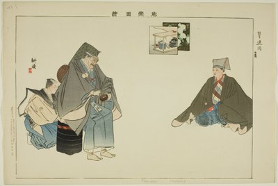 Tsuen (Kyogen), från serien "Pictures of No Performances (Nogaku Zue)" av Tsukioka Kogyo