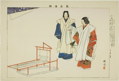 Yofuku, från serien "Pictures of No Performances (Nogaku Zue)" av Tsukioka Kogyo