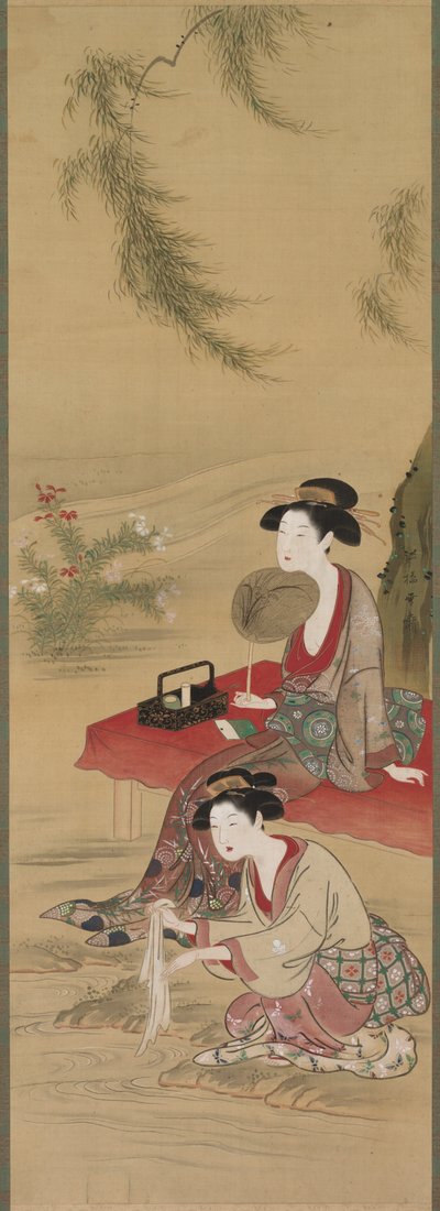 Under pilen, efter 1778. av Tsukioka Sessai