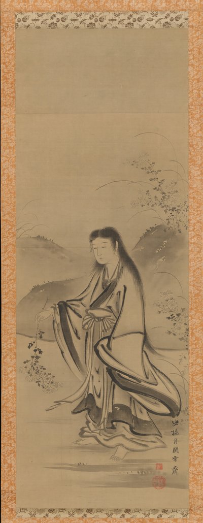 Kiku Jido Chrysanthemum Boy, 1700-tal. av Tsukioka Sessai
