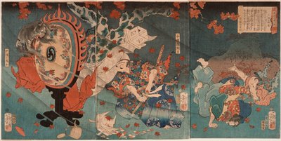 Uppklarnande väder i Togakushibergen: Taira no Koremori Ason av Tsukioka Yoshitoshi