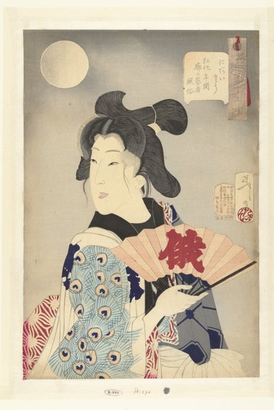 Passa Niaiso. (titel på objekt) 32 aspekter av vanor och seder (serietitel) Fuzoku sanjuniso (serietitel på objekt) av Tsukioka Yoshitoshi