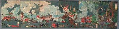 Det stora slaget vid Sekigahara av Tsukioka Yoshitoshi