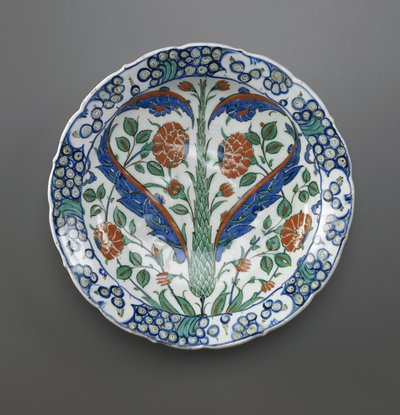 Maträtt, Iznik, osmanska dynastin, 1570-75 (keramik) av Turkish School