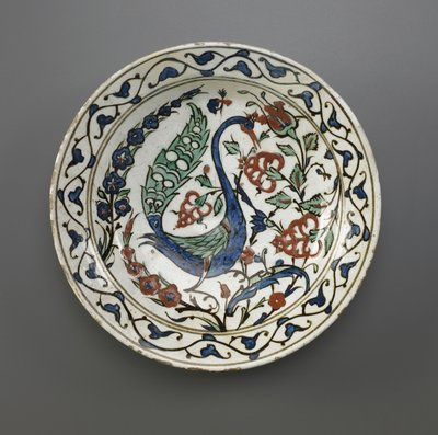 Plåt, Iznik, ottomansk dynasti, sent 1500-tidigt 1600-tal (keramik) av Turkish School