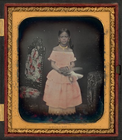 Porträtt av en flicka, möjligen Josephine Folks,ca. 1854 (foto) av Tyler & Co.
