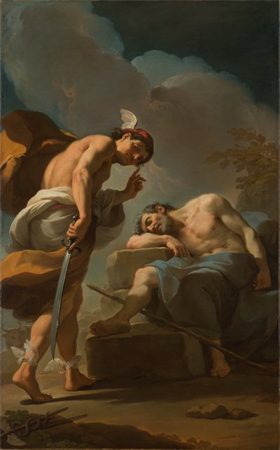 Merkurius på väg att halshugga Argus, ca 1770-1775 av Ubaldo Gandolfi