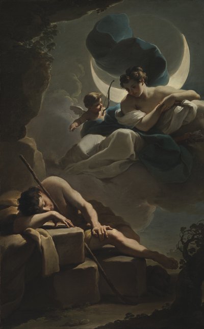 Selene och Endymion av Ubaldo Gandolfi