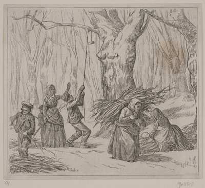 Illustration till "Höststormen", dikt av Christian Richardt av Ubekendt