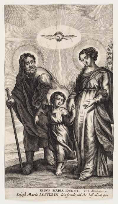 Jesus med Maria och Josef av Ubekendt